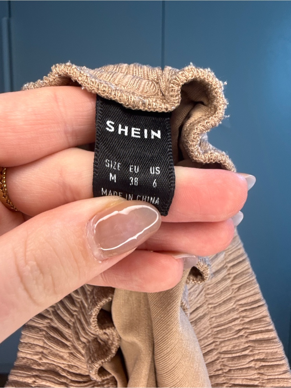 Women’s Ribbed Relaxed PJ Shorts in Tan - Picture 5 of 5